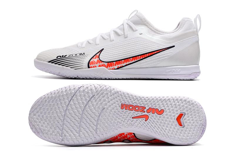 Chuteira Nike Air Zoom Mercurial Vapor XV Pro Futsal - Branco e Laranja