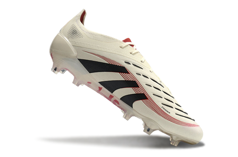 Chuteira Adidas Predator Elite FG - Bege,  Preta e Vermelha