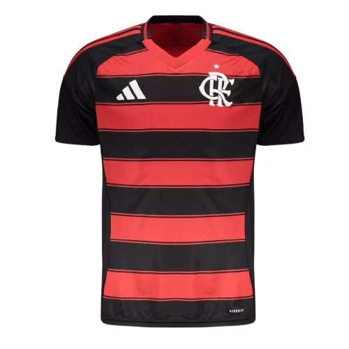 Camisa Flamengo I 2025 Adidas Torcedor Masculina - Vermelho/Preto