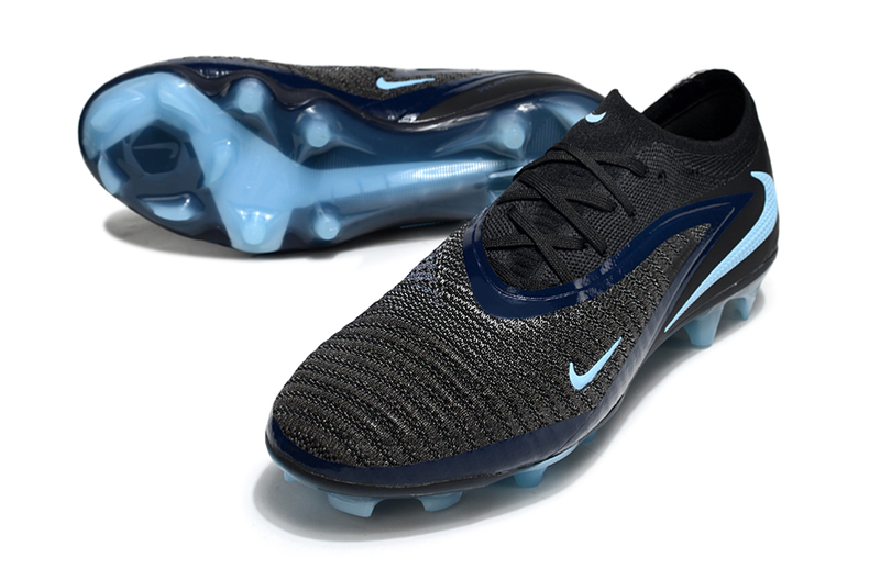 Chuteira Nike Phantom 6 Elite FG - Preto e Azul - Pack Shadow
